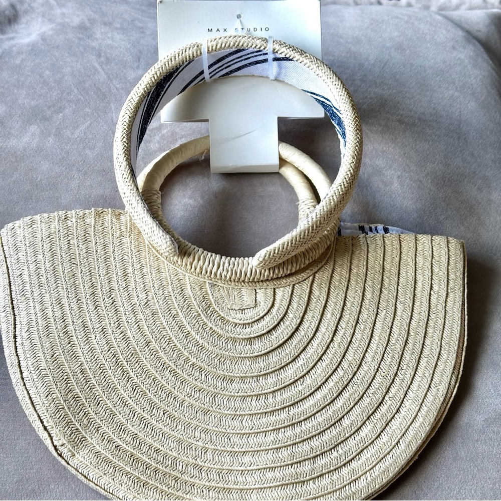 Max Studio Kids Cream and Tan Woven Purse And Headband Set Brand New